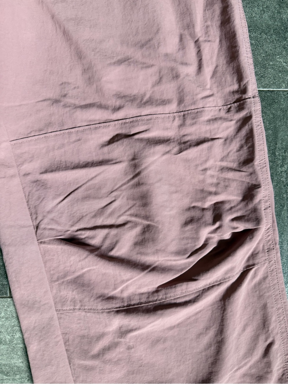 Aritzia TNA Sawyer Pant Dusty Rose Wide Leg Recycled Nylon Size M - Picture 6 of 12
